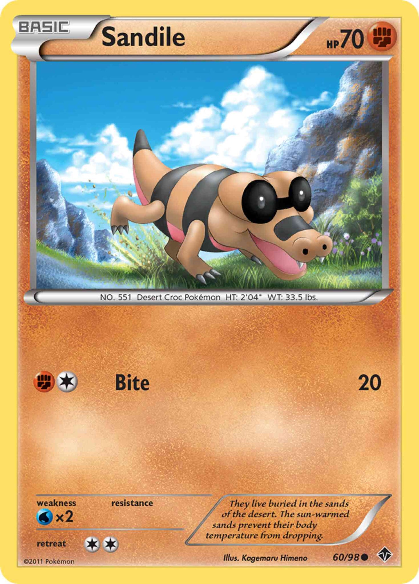 Sandile - 60/98 - Common [bw2-60] [Reverse Holo]