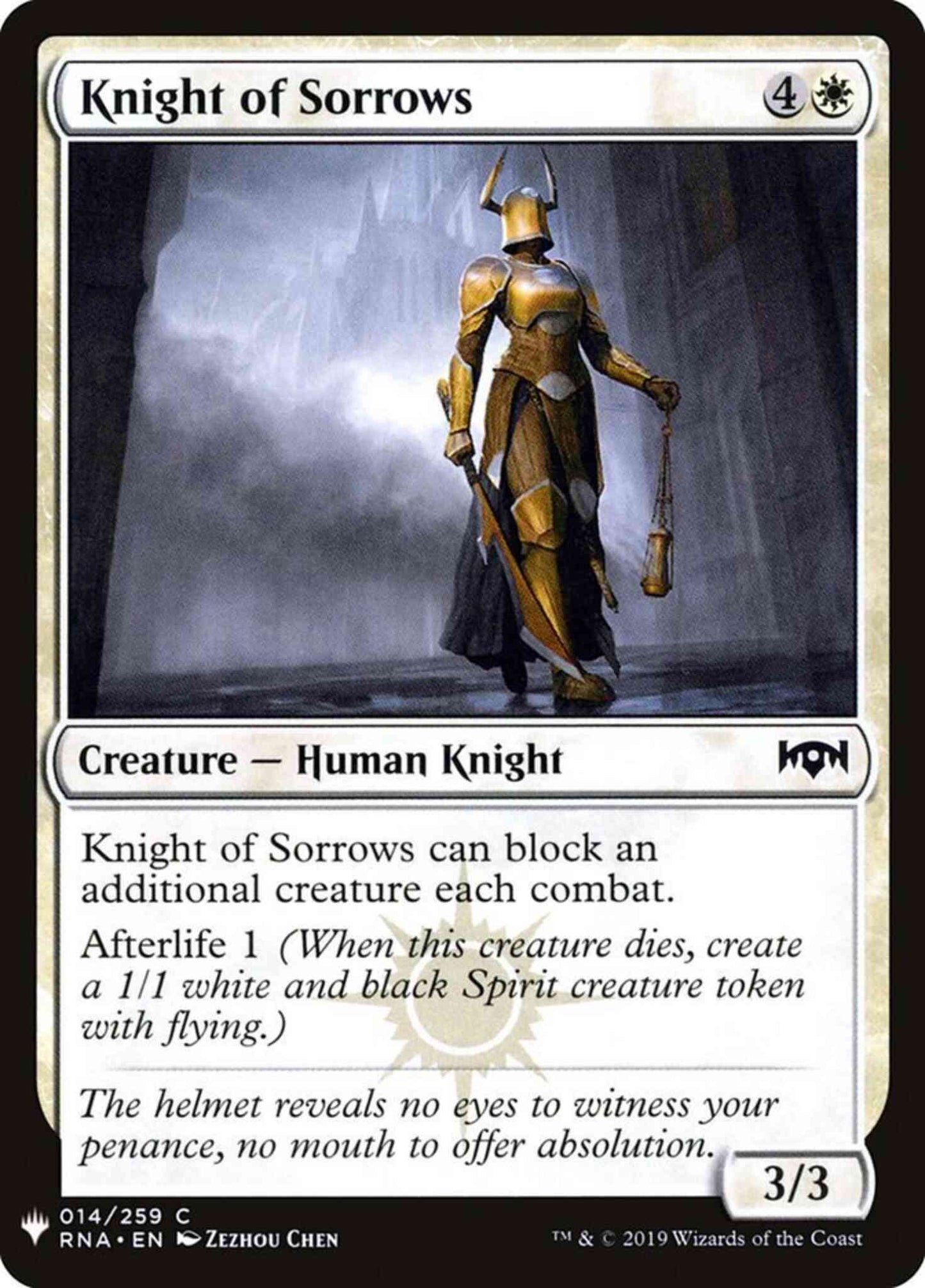 Knight of Sorrows [RNA-14] [The List] [Non-Foil]