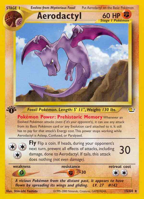 Aerodactyl - 15/64 - Rare - 1st Edition [neo3-15] [Non-Holo]