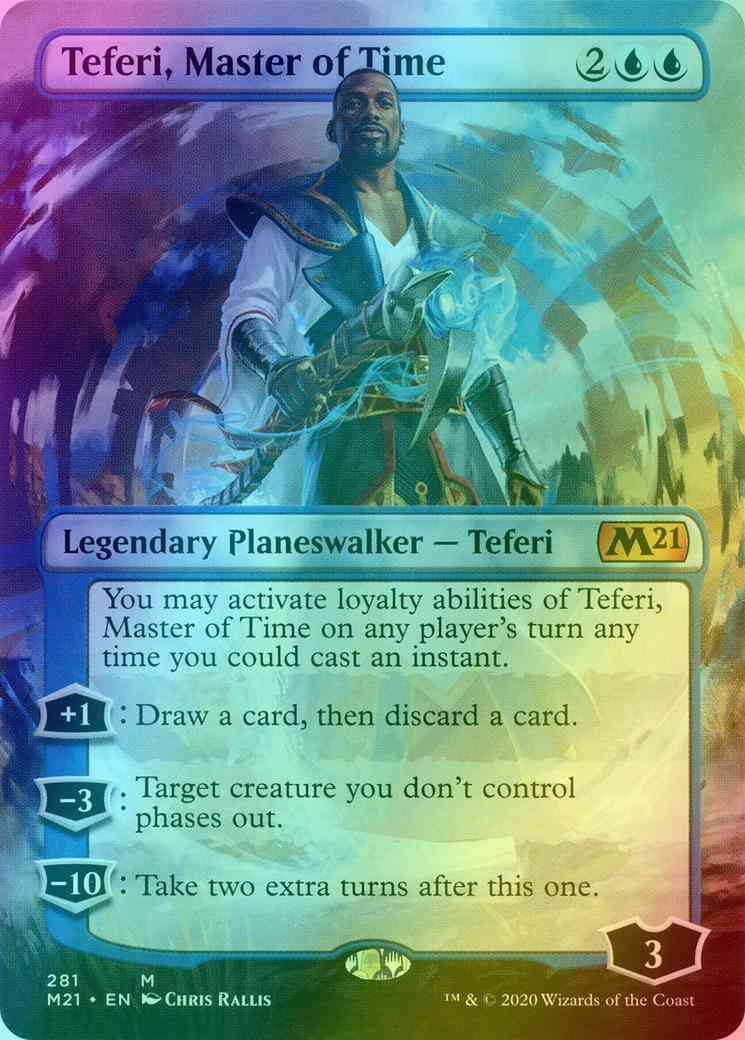 Teferi, Master of Time [281] [Borderless] [Core Set 2021] [Foil]