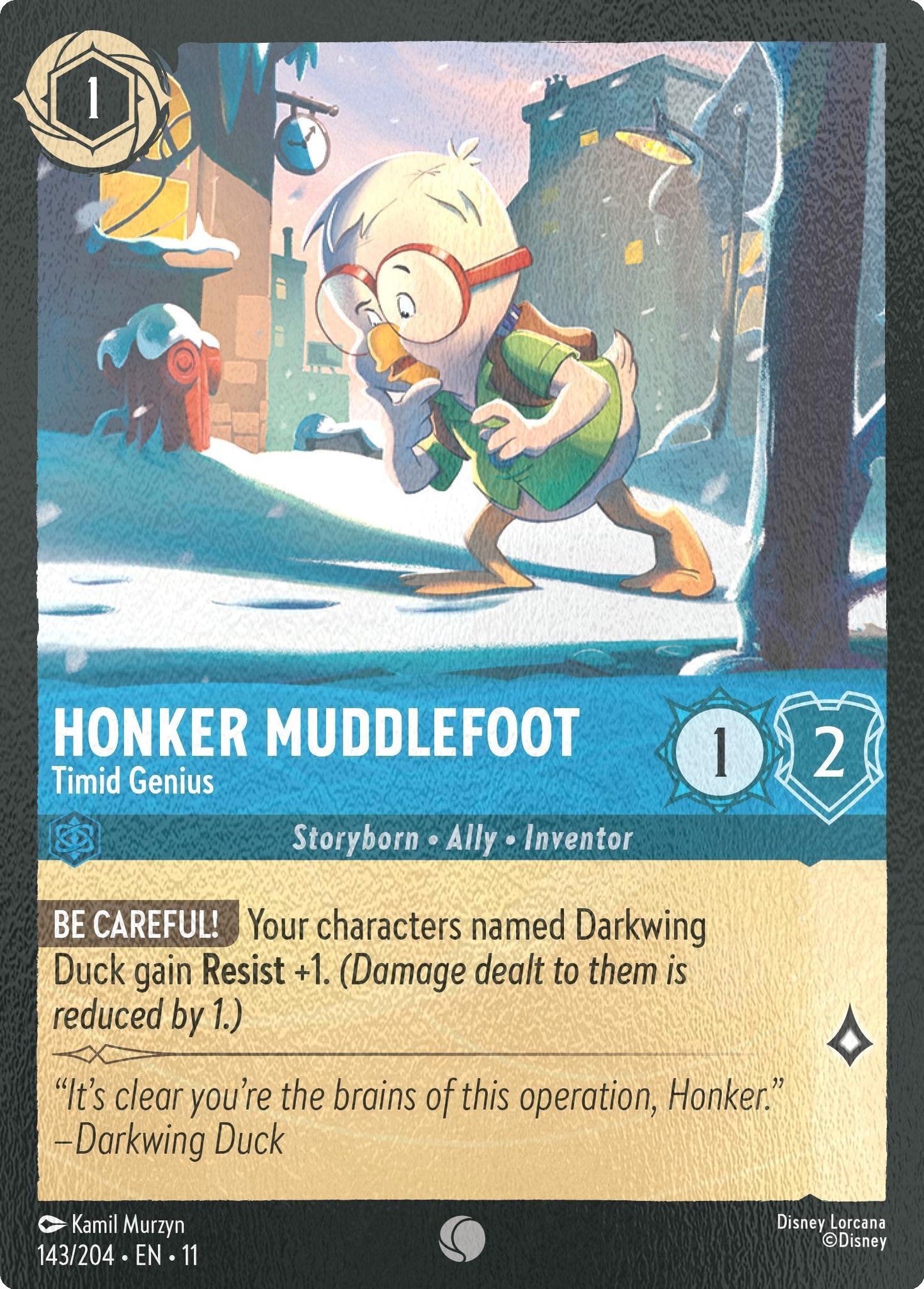 Honker Muddlefoot - Timid Genius - 143/204 [Winterspell] [Cold Foil]