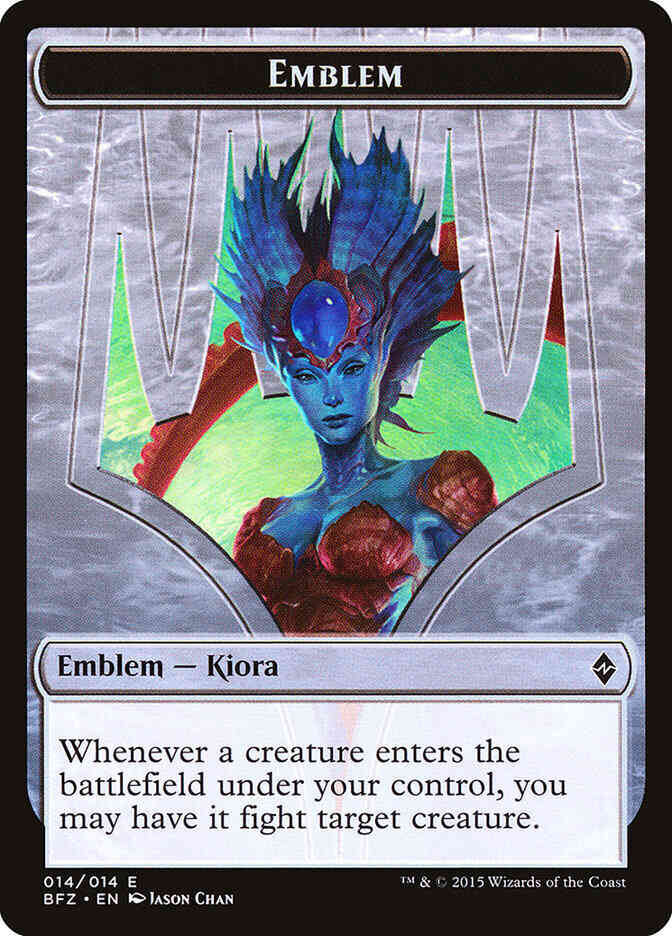 Kiora, Master of the Depths Emblem [14] [Battle for Zendikar Tokens] [Non-Foil]