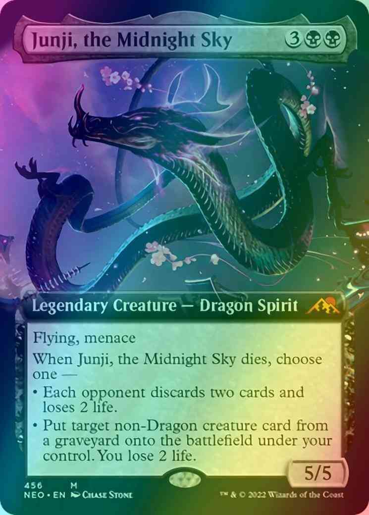 Junji, the Midnight Sky [456] [Extended Art] [Kamigawa: Neon Dynasty] [Foil]