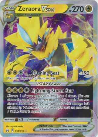 Zeraora VSTAR - 055/159 - Rare Holo VSTAR [swsh125-055] [Ultra]