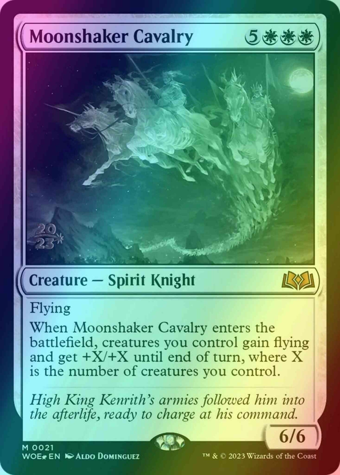 Moonshaker Cavalry [21s] [Prerelease] [Wilds of Eldraine: Promos] [Foil]