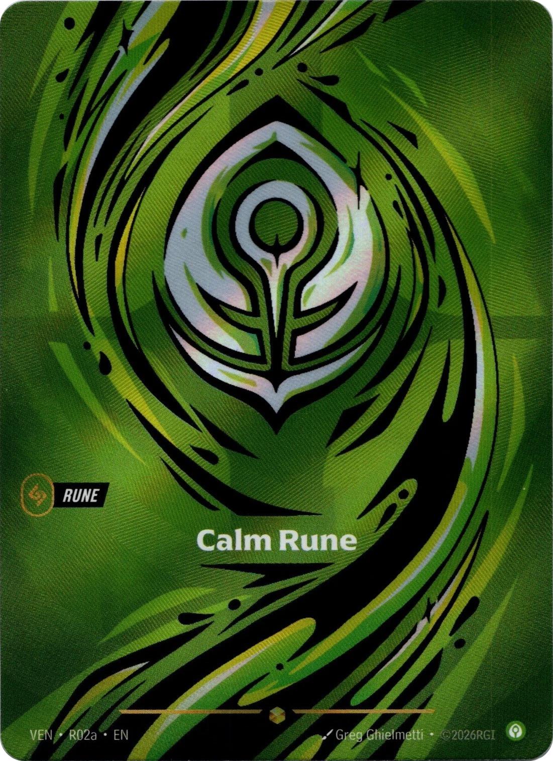 Calm Rune (Alternate Art) - R02a [Vendetta] [Foil]