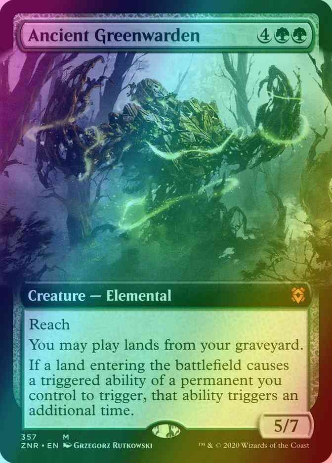 Ancient Greenwarden [357] [Extended Art] [Zendikar Rising] [Foil]