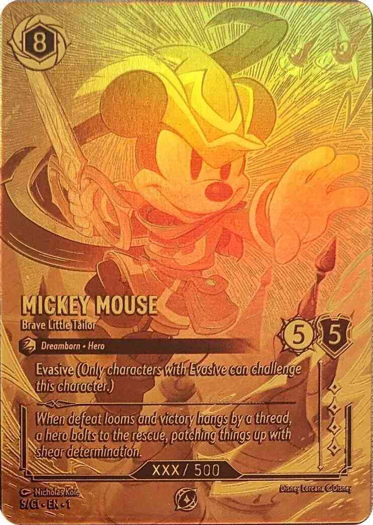 Mickey Mouse - Brave Little Tailor (Serial Numbered) - 5/C1 [Disney Lorcana Promo Cards] [Holofoil]