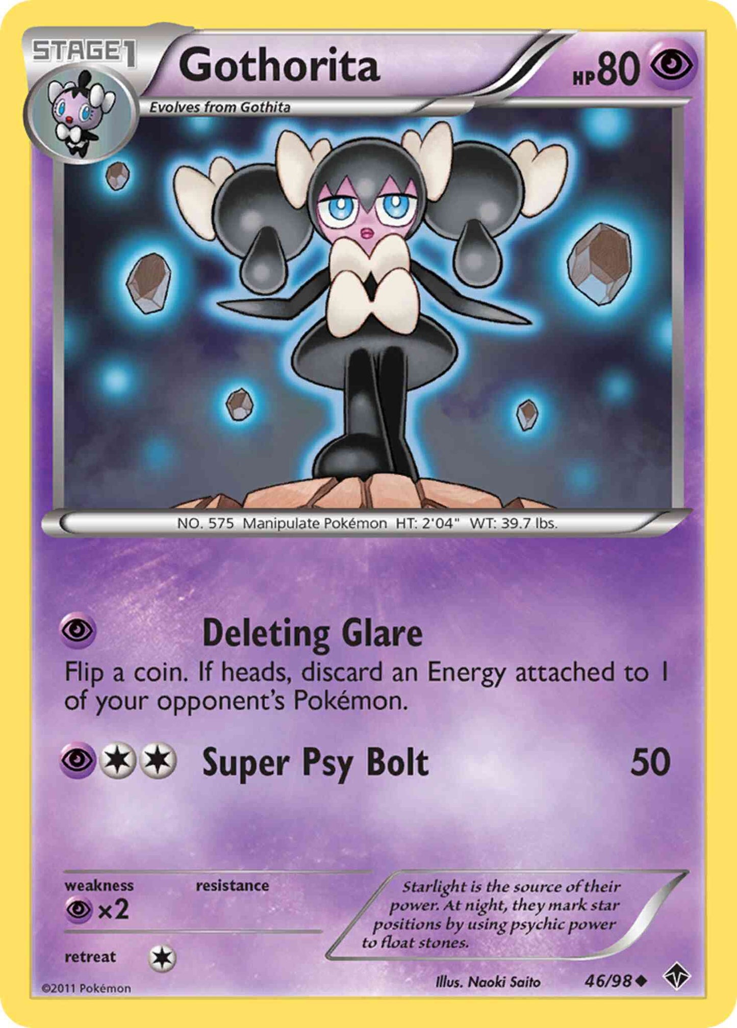 Gothorita - 46/98 - Uncommon [bw2-46] [Reverse Holo]