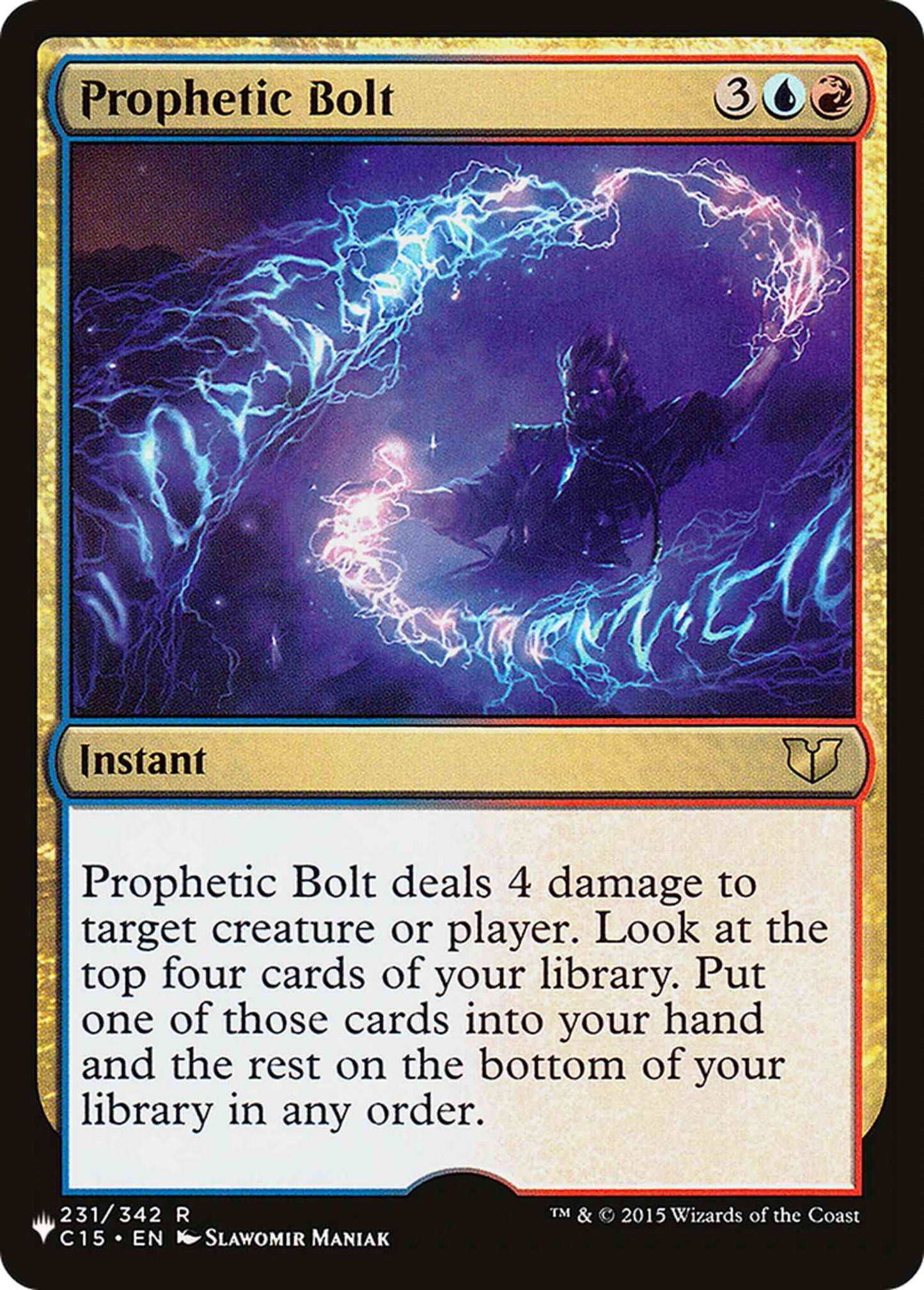 Prophetic Bolt [C15-231] [The List] [Non-Foil]