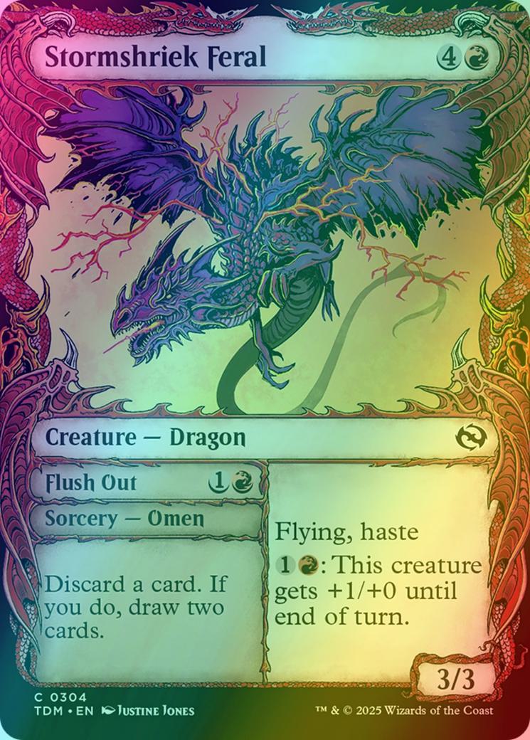 Stormshriek Feral // Flush Out [304] [Draconic Frame Showcase] [Tarkir: Dragonstorm] [Foil]