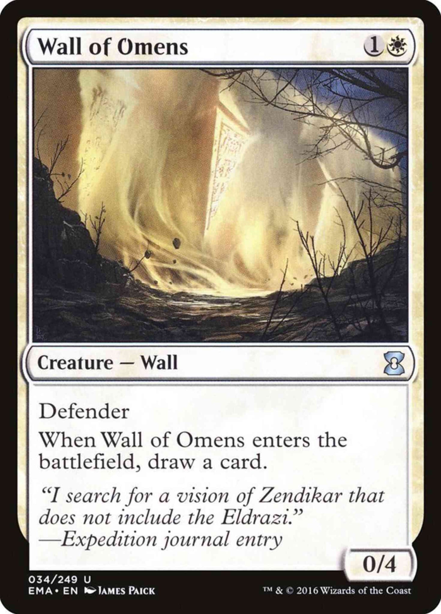 Wall of Omens [34] [Eternal Masters] [Non-Foil]