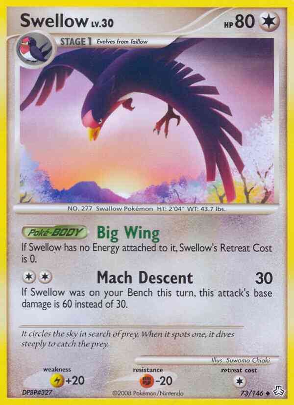 Swellow - 73/146 - Uncommon [dp6-73] [Non-Holo]