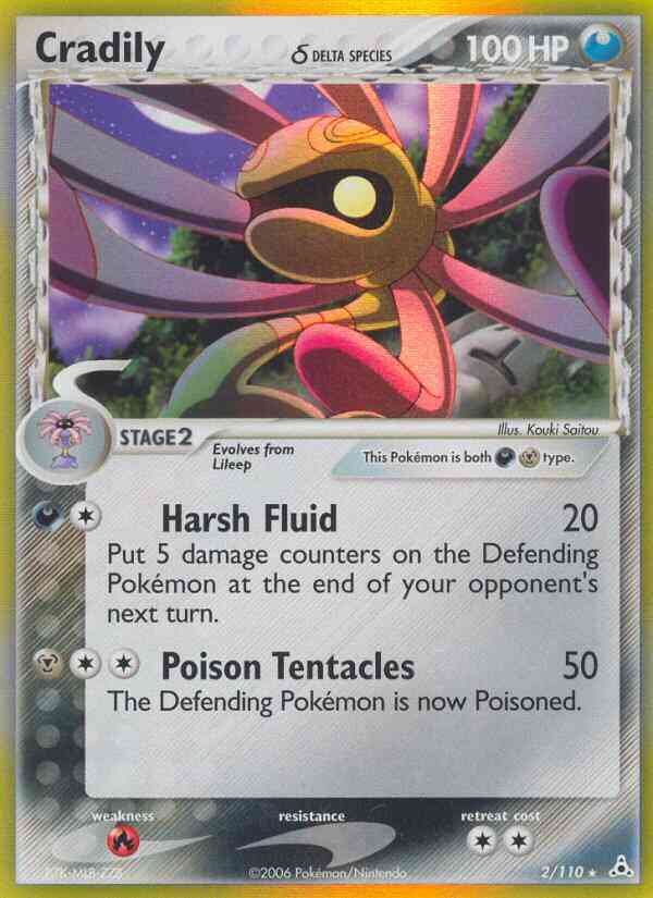 Cradily δ - 2/110 - Rare Holo [ex13-2] [Reverse Holo]