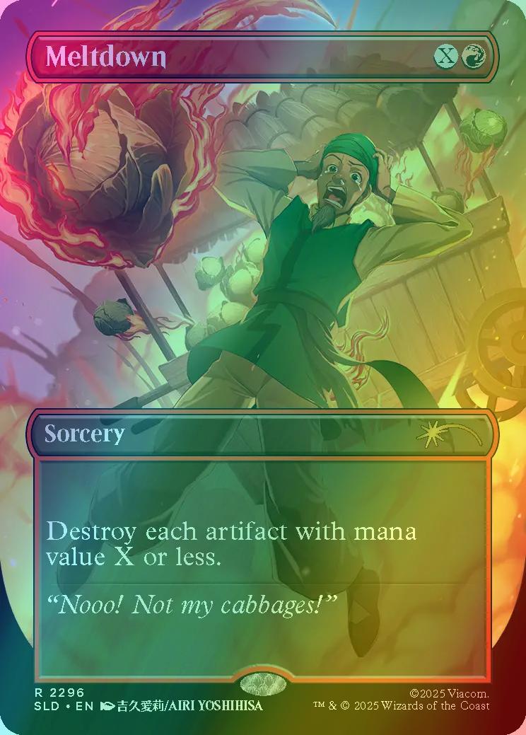 Meltdown [2296] [Borderless] [My cabbages!] [Secret Lair Drop] [Foil]