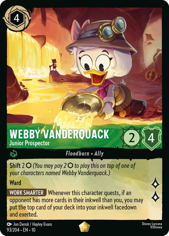Webby Vanderquack - Junior Prospector - 93/204 [Whispers in the Well] [Non-Foil]