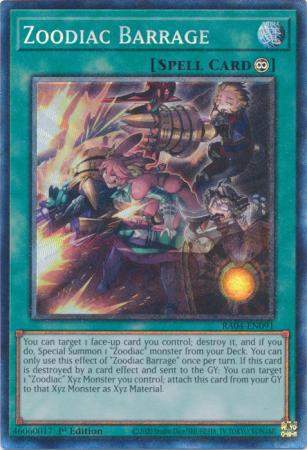 Zoodiac Barrage - RA04-EN091 - Collector's Rare - 1st Edition