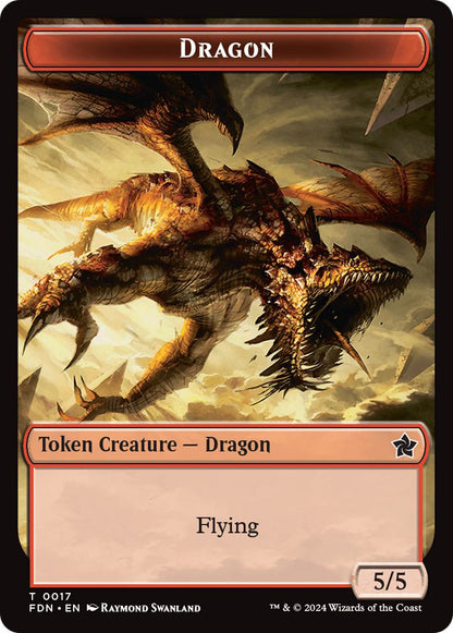 Dragon Token (16) // Dragon Token (17) [Foundations: Tokens] [Foil]