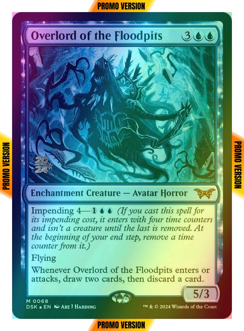 Overlord of the Floodpits [68s] [Prerelease] [Duskmourn: House of Horror: Promos] [Foil]