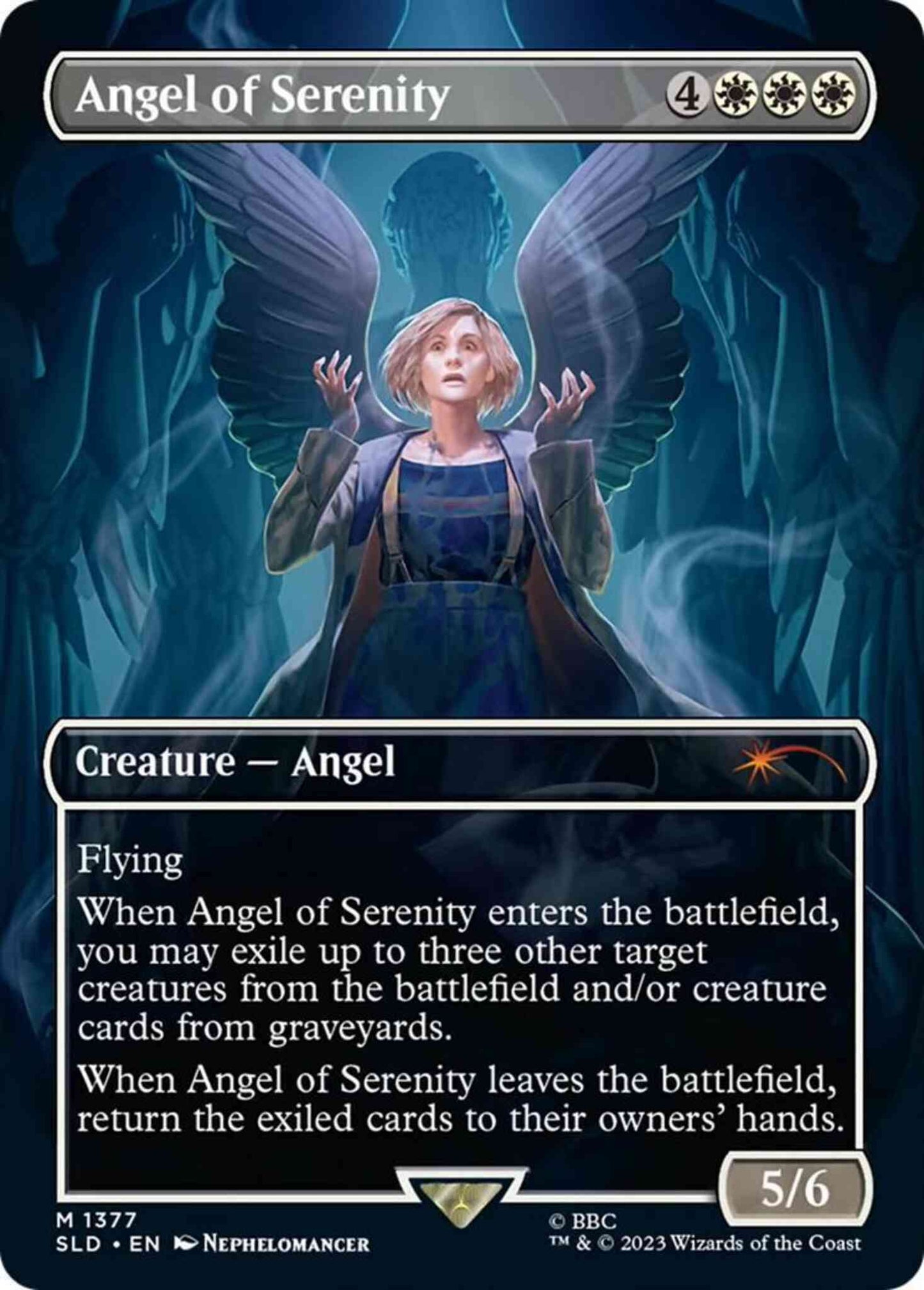 Angel of Serenity [1377] [Borderless] [Doctor Who: Weeping Angels] [Secret Lair Drop] [Non-Foil]