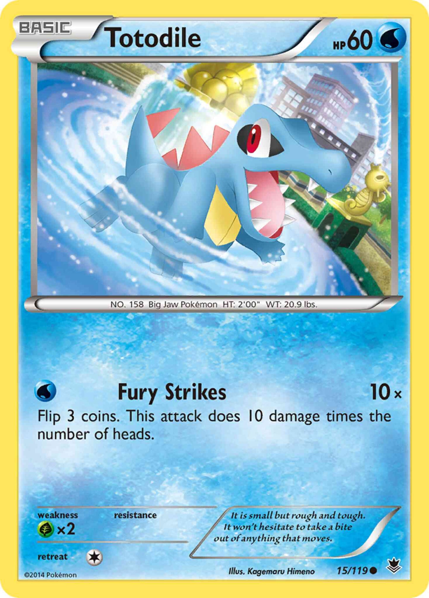 Totodile - 15/119 - Common [xy4-15] [Reverse Holo]