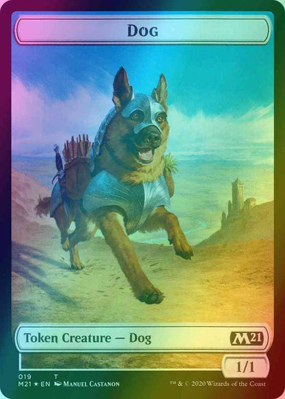 Dog Token (19) // Griffin Token (03) [Core Set 2021 Tokens] [Foil]