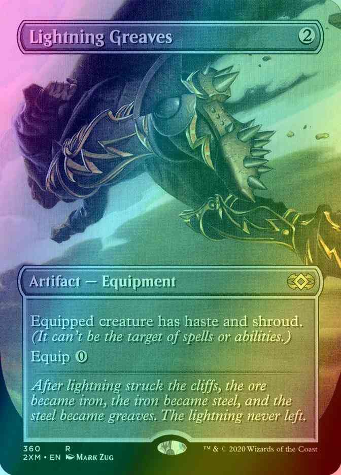 Lightning Greaves [360] [Borderless] [Double Masters] [Foil]