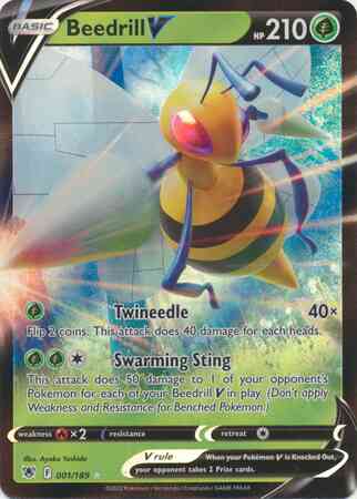 Beedrill V - 001/189 - Rare Ultra [swsh10-001] [Ultra]