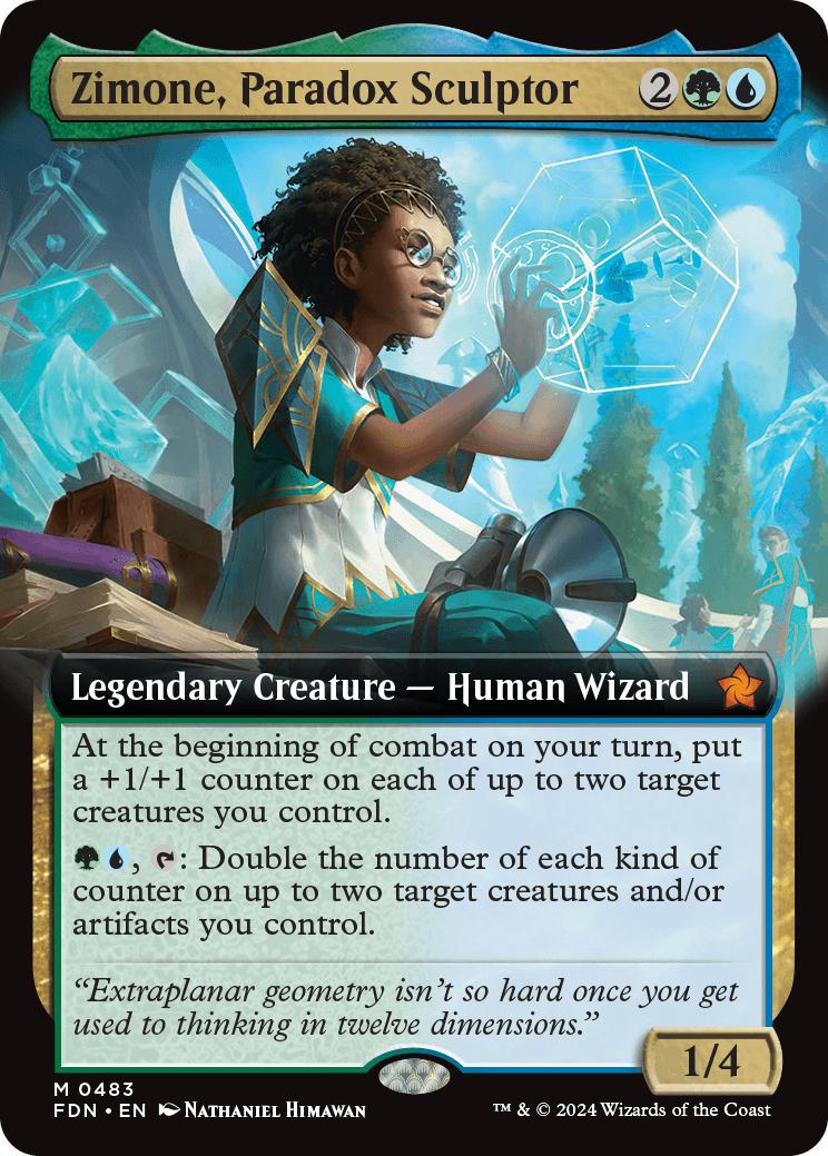 Zimone, Paradox Sculptor [483] [Extended Art] [Foundations] [Non-Foil]