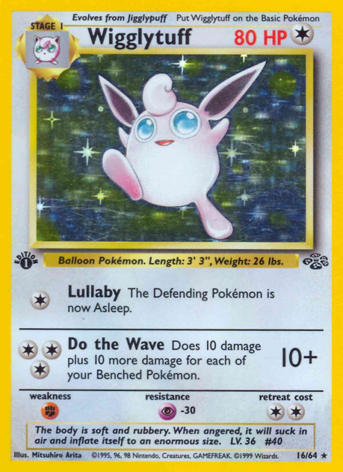 Wigglytuff - 16/64 - Rare - 1st Edition [base2-16] [Holo]