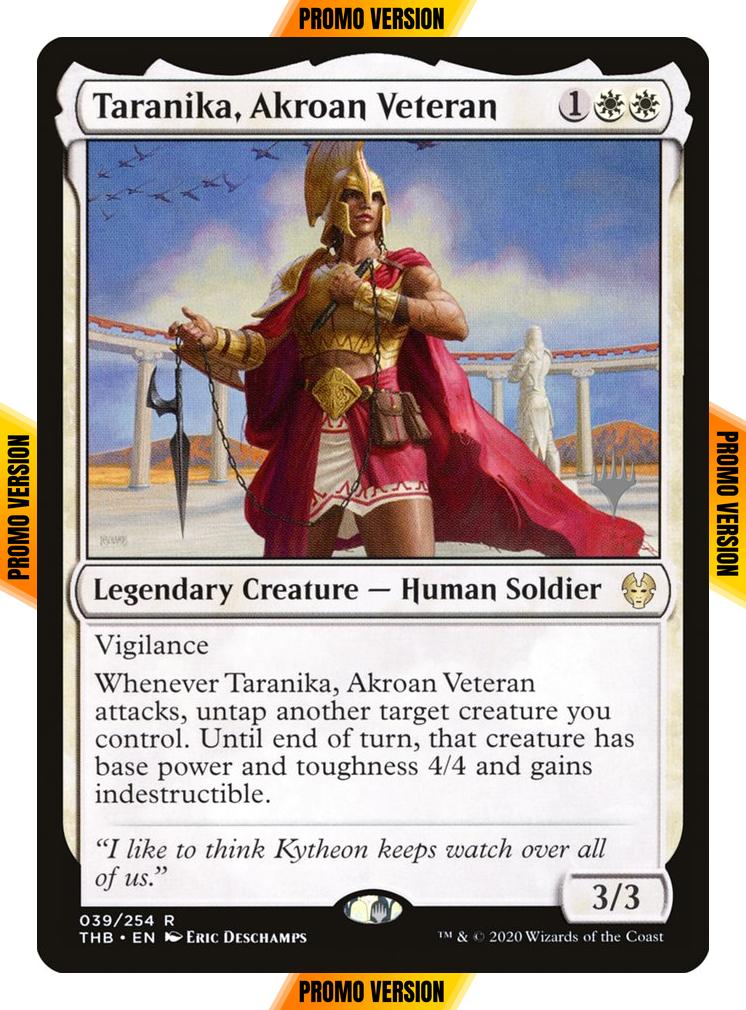 Taranika, Akroan Veteran [39p] [Promo Pack] [Theros Beyond Death Promos] [Foil]