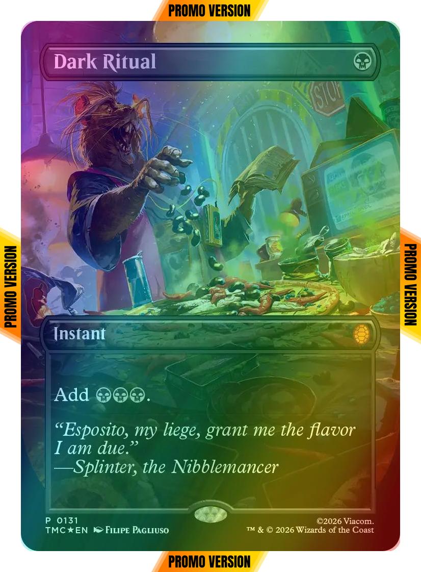 Dark Ritual [131] [Borderless] [Pizza Bundle] [Teenage Mutant Ninja Turtles Eternal] [Foil]