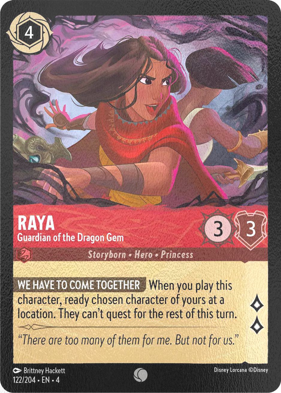 Raya - Guardian of the Dragon Gem - 122/204 [Ursula's Return] [Cold Foil]
