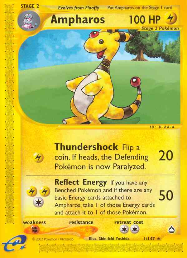 Ampharos - 1/147 - Rare [ecard2-1] [Reverse Holo]