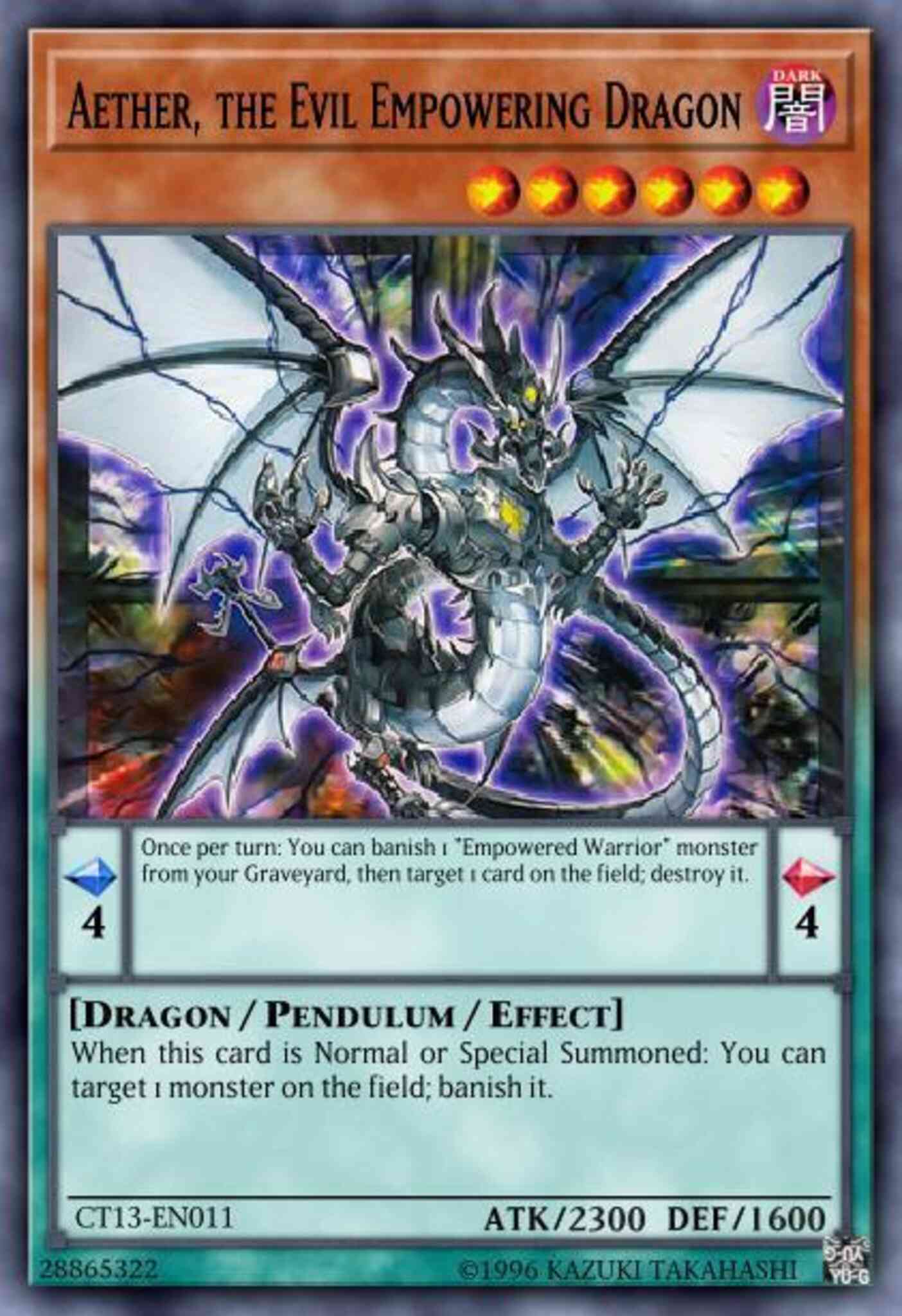 Aether, the Evil Empowering Dragon - CT13-EN011 - Super Rare - Limited