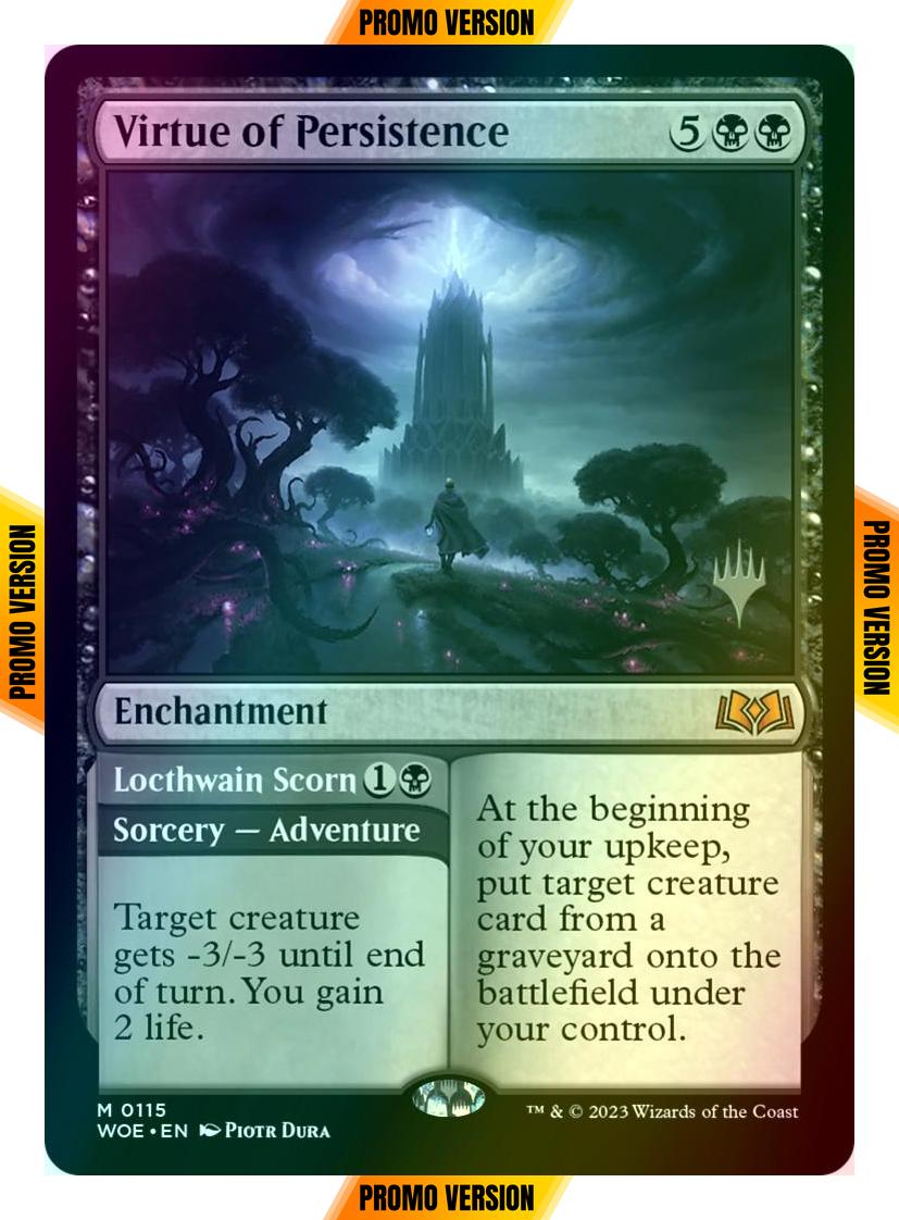 Virtue of Persistence // Locthwain Scorn [115p] [Promo Pack] [Wilds of Eldraine: Promos] [Foil]