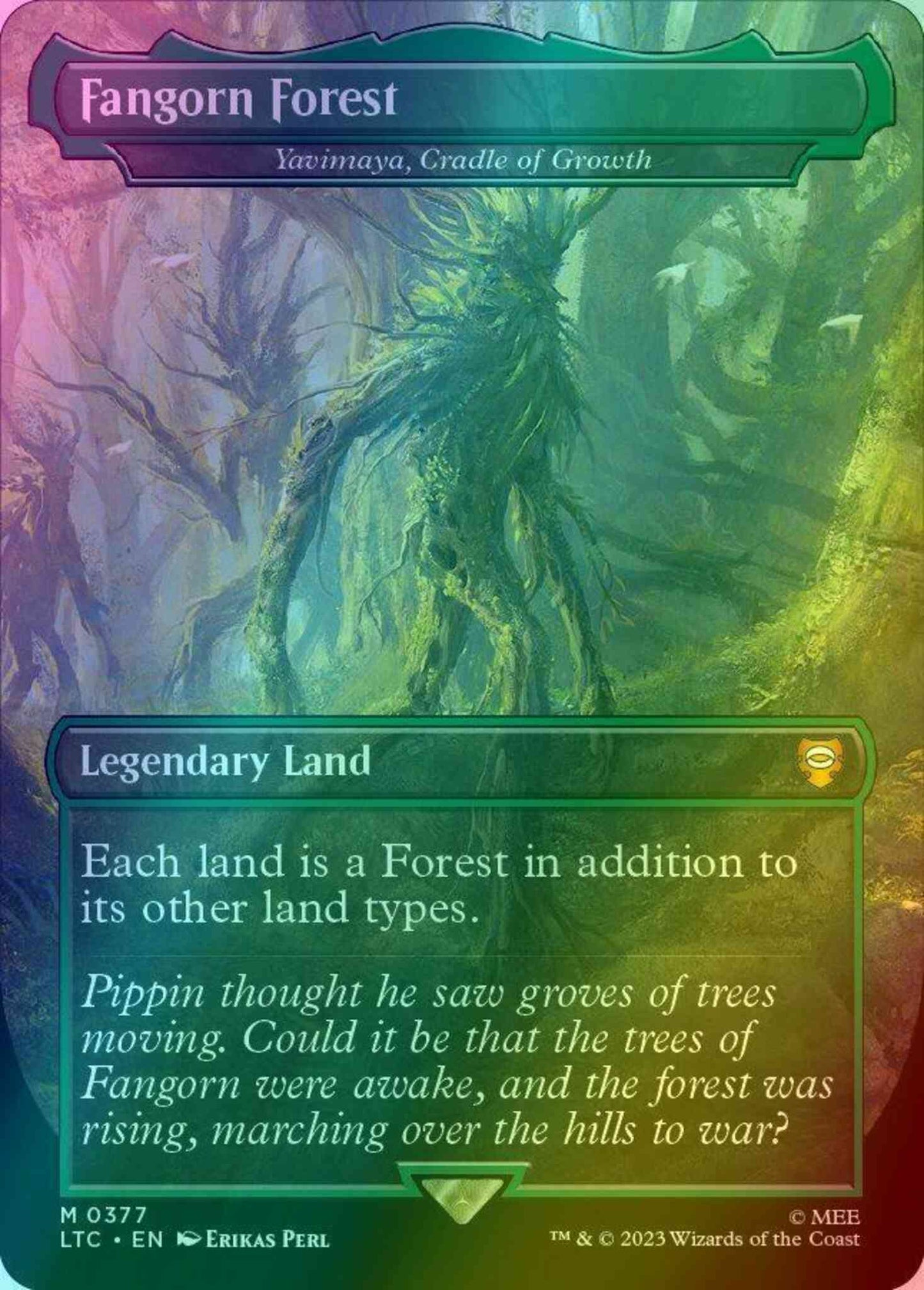 Fangorn Forest - Yavimaya, Cradle of Growth [377] [Borderless] [Realms and Relics] [The Lord of the Rings: Tales of Middle-earth: Commander] [Foil]
