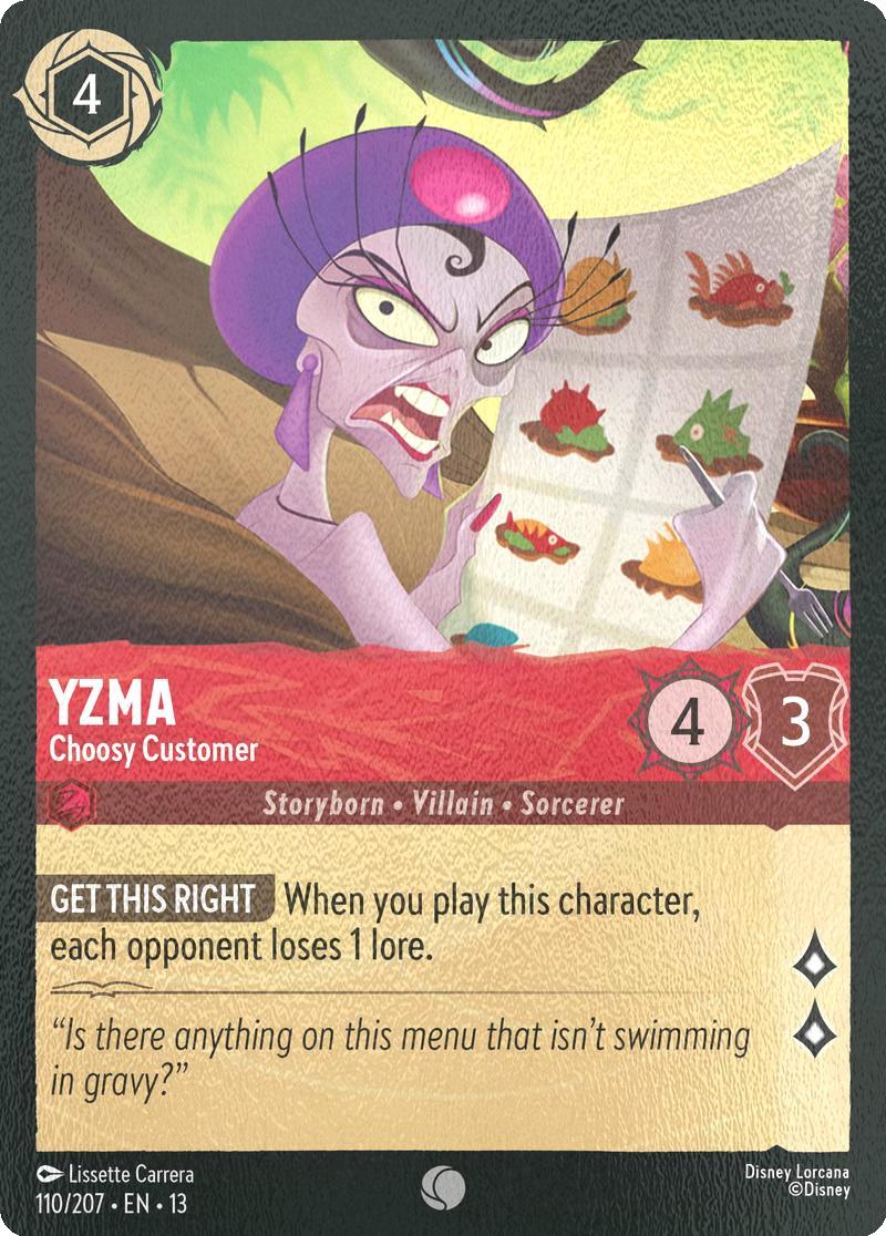 Yzma - Choosy Customer (Extended Art) - 110/204 [Attack of the Vine!] [Cold Foil]