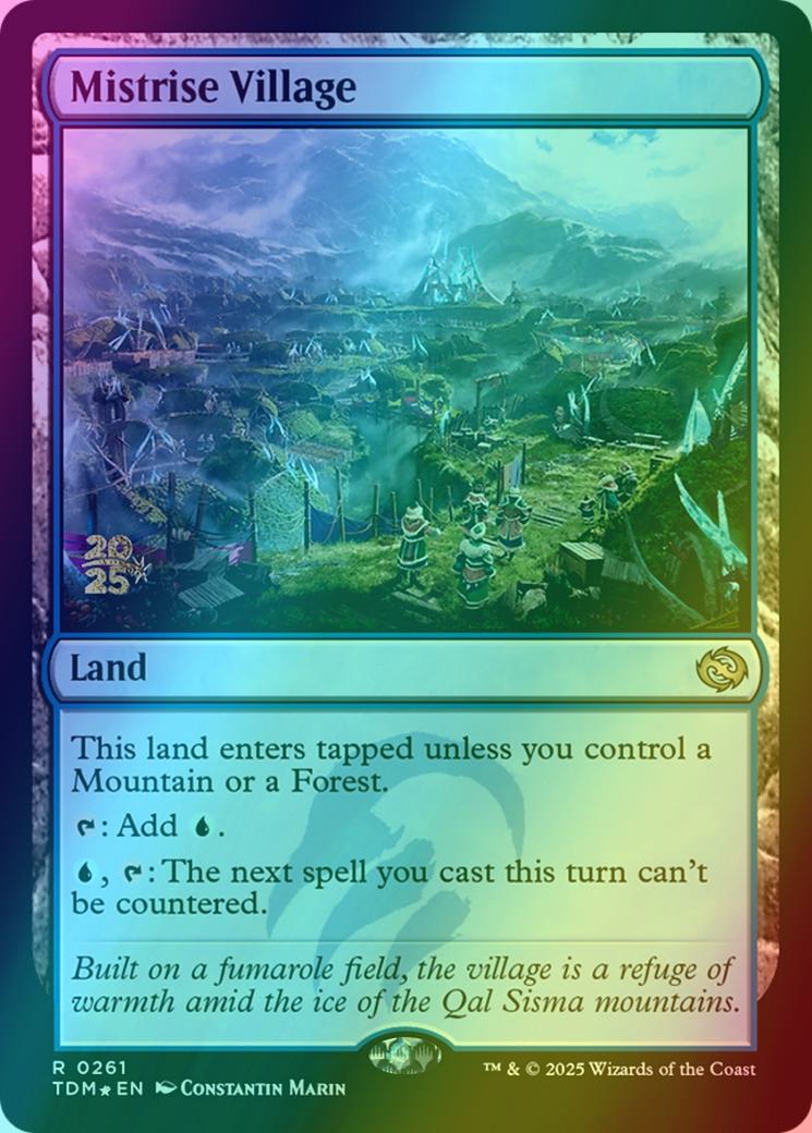 Mistrise Village [261s] [Prerelease] [Tarkir: Dragonstorm: Promos] [Foil]