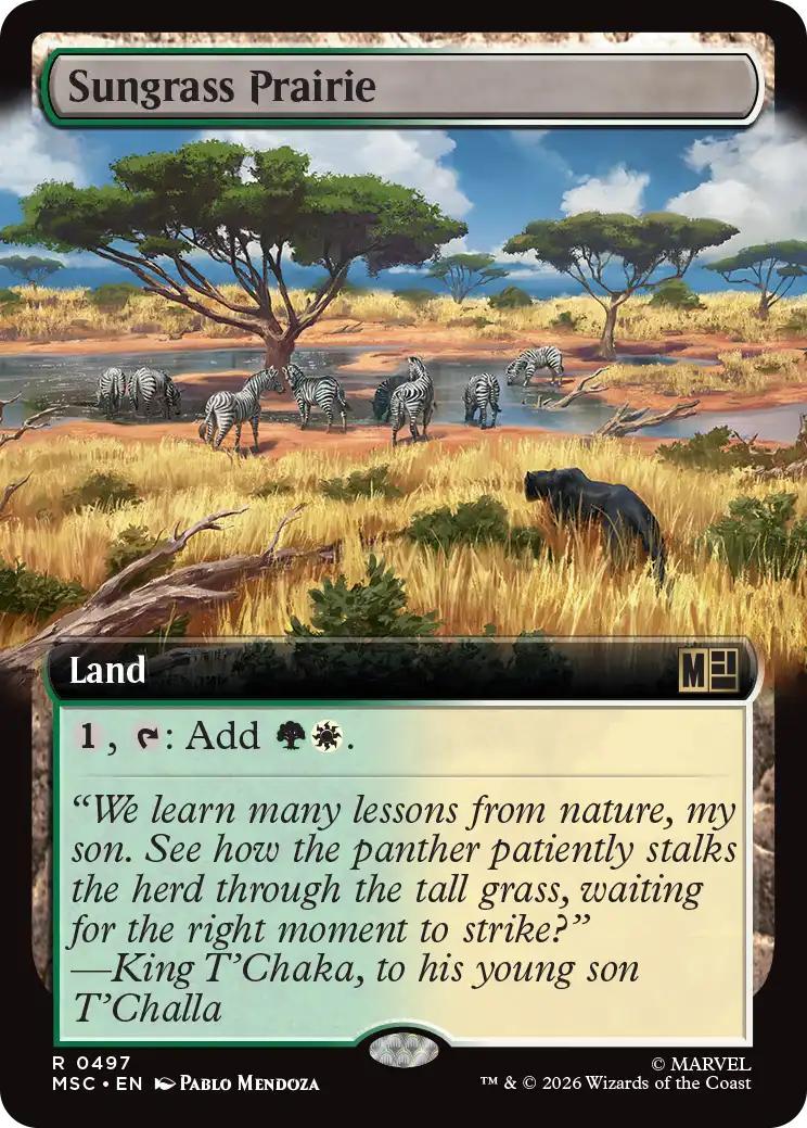 Sungrass Prairie [497] [Extended Art] [Marvel Super Heroes: Commander] [Non-Foil]