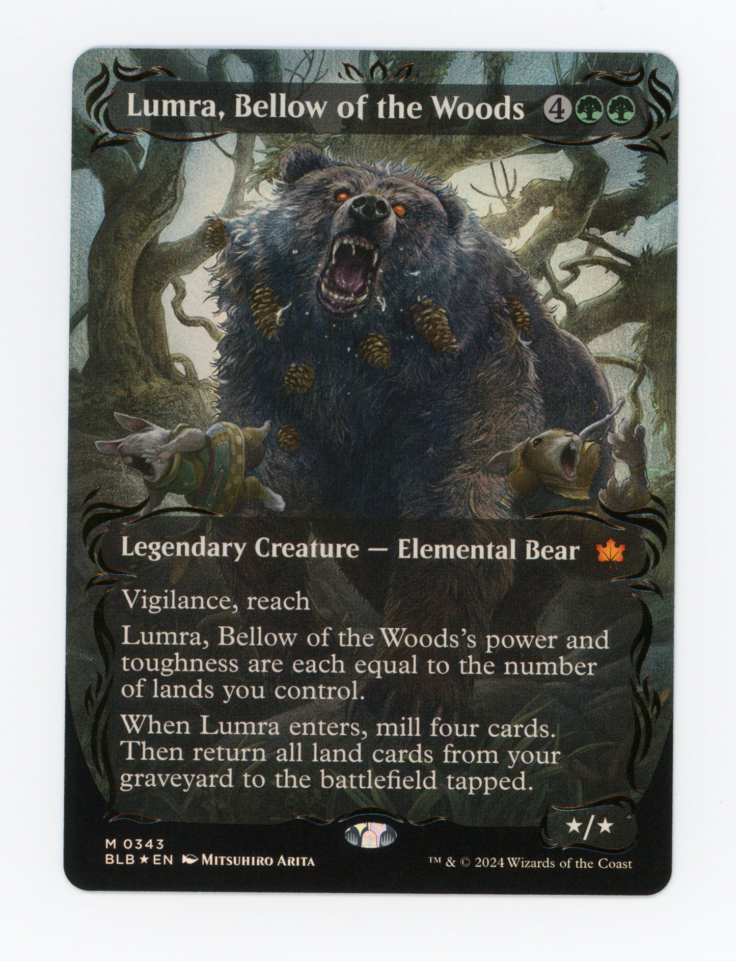 Lumra, Bellow of the Woods — Borderless|Anime|Raised Foil — ID 18026