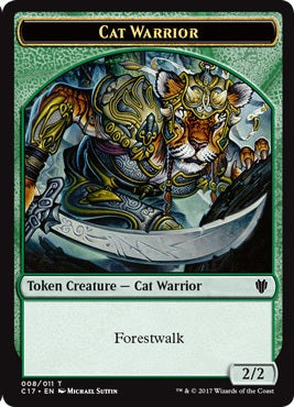 Cat Token (01) // Cat Warrior Token (08) [Commander 2017 Tokens] [Non-Foil]