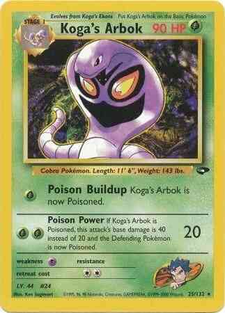 Koga's Arbok - 25/132 - Rare - Unlimited [gym2U-25] [Non-Holo]