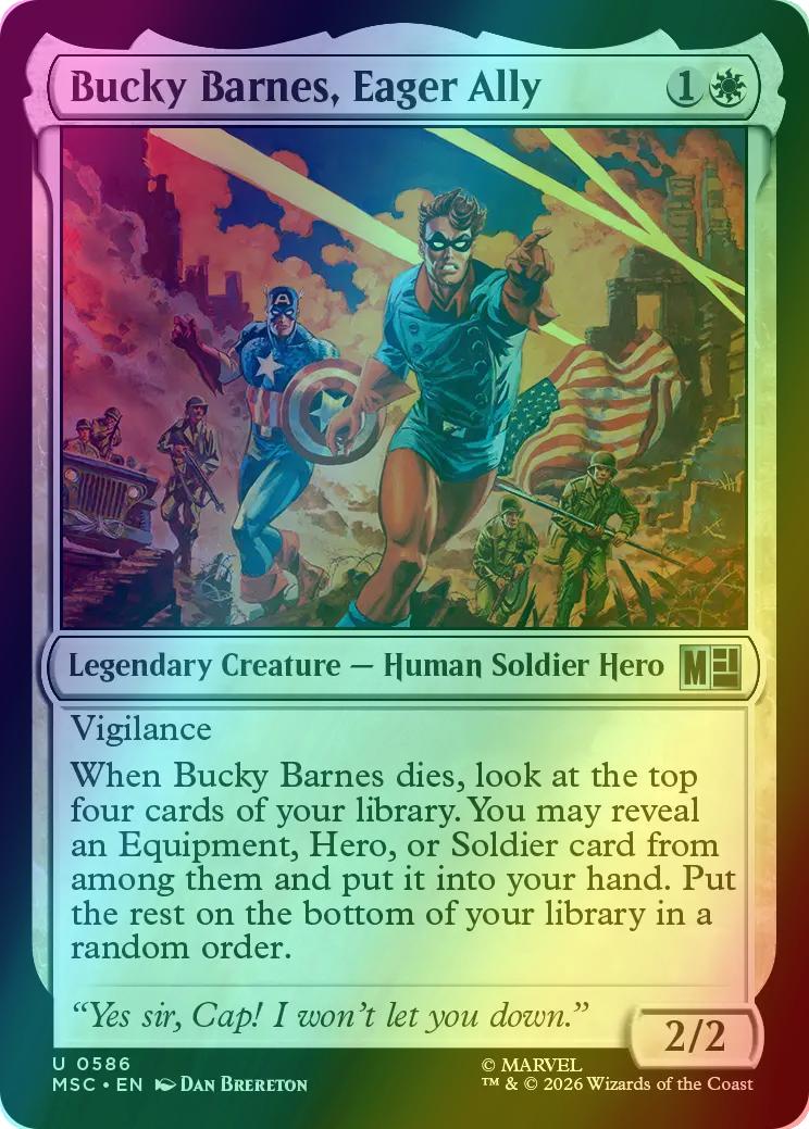 Bucky Barnes, Eager Ally [586] [Jumpstart] [Marvel Super Heroes: Commander] [Foil]