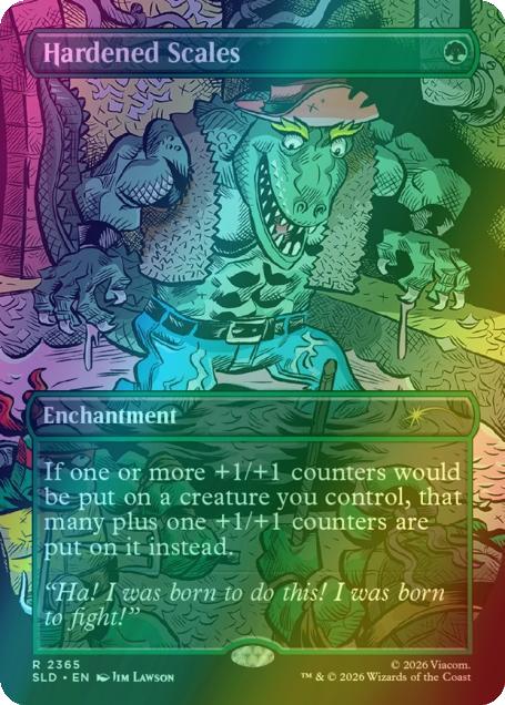 Hardened Scales [2365] [Borderless] [Mighty Mutanimals] [Secret Lair Drop] [Foil]
