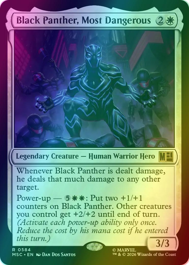 Black Panther, Most Dangerous [584] [Jumpstart] [Marvel Super Heroes: Commander] [Foil]