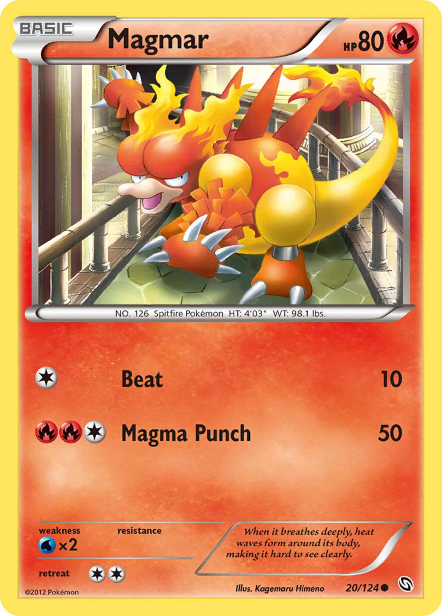 Magmar - 20/124 - Common [bw6-20] [Reverse Holo]