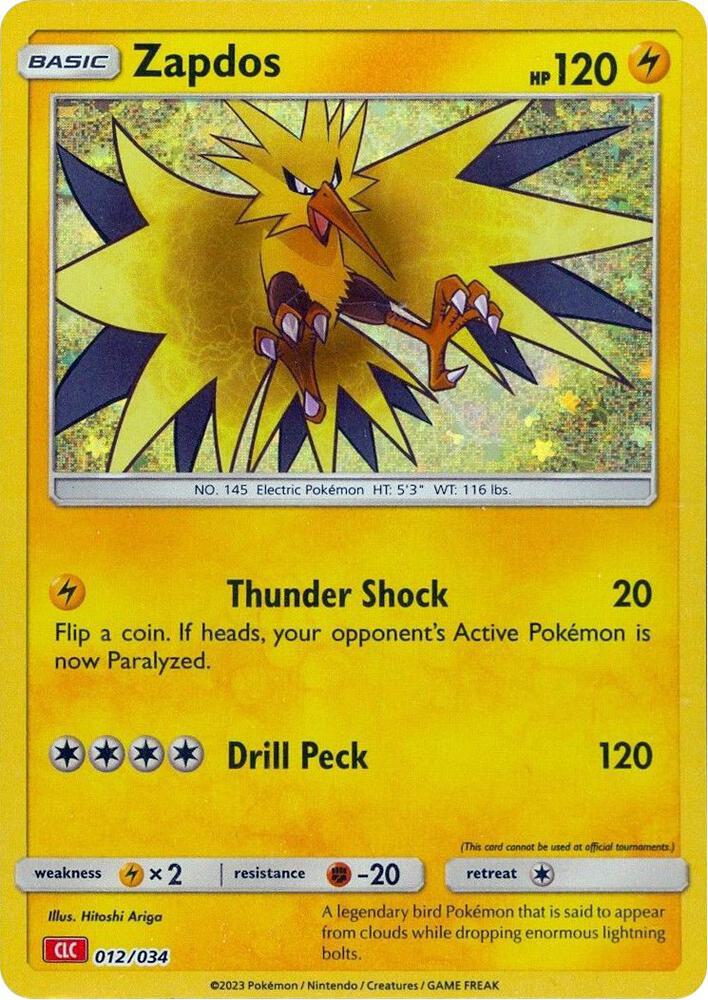 Zapdos - 012/034 - Promo - CLC [tcgc-CLC012] [Holo]