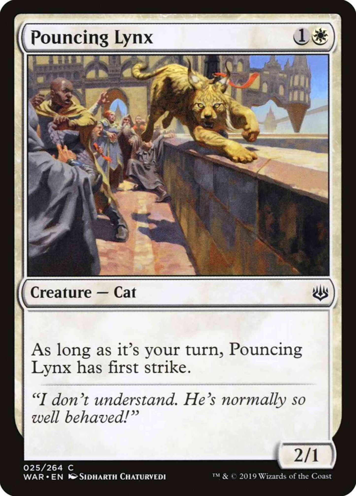 Pouncing Lynx [25] [War of the Spark] [Non-Foil]