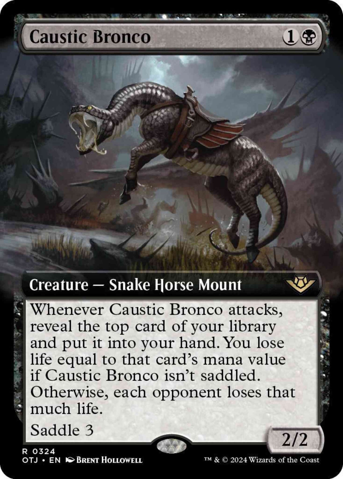 Caustic Bronco [324] [Extended Art] [Outlaws of Thunder Junction] [Non-Foil]